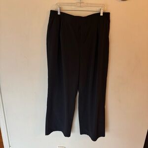 Avia Black wide leg pull on pleated Activewear Pants size XL